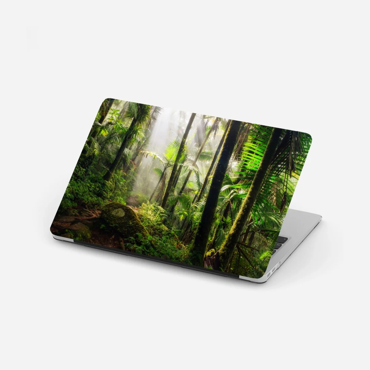 Naklejka na laptopa tropikalny las deszczowy z promieniami słońca – Wallissimo® Naklejka na laptopa tropikalny las deszczowy z promieniami słońca – Wallissimo®