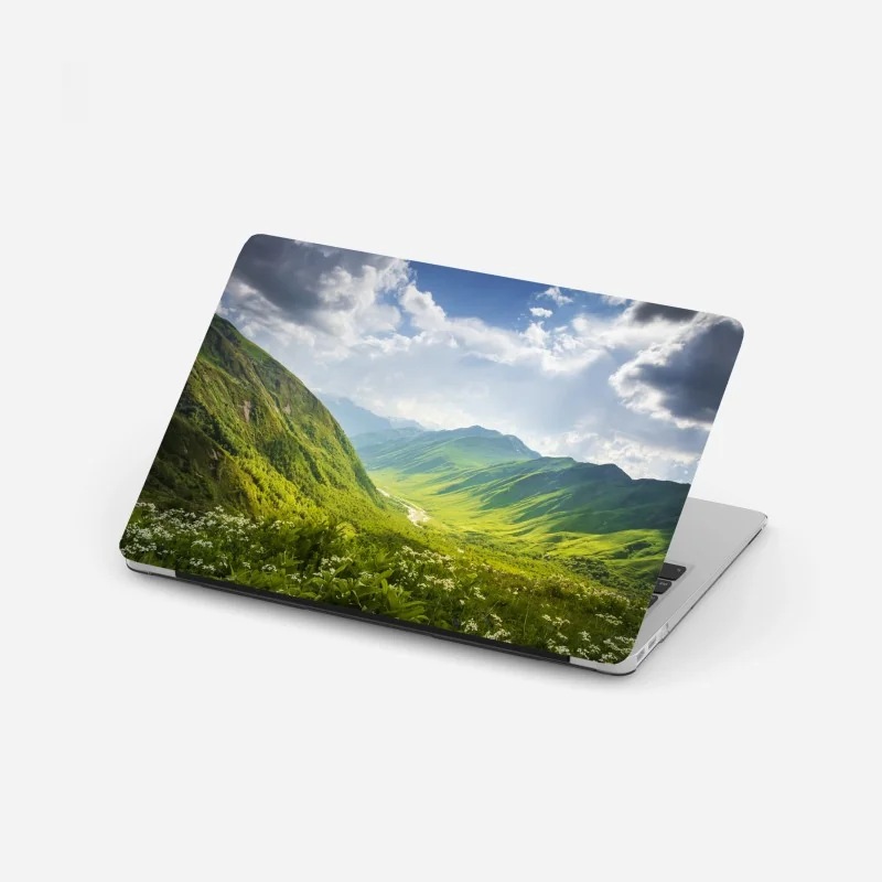 Naklejka na laptopa orientalny wzór z drzewami i liśćmi – Wallissimo®