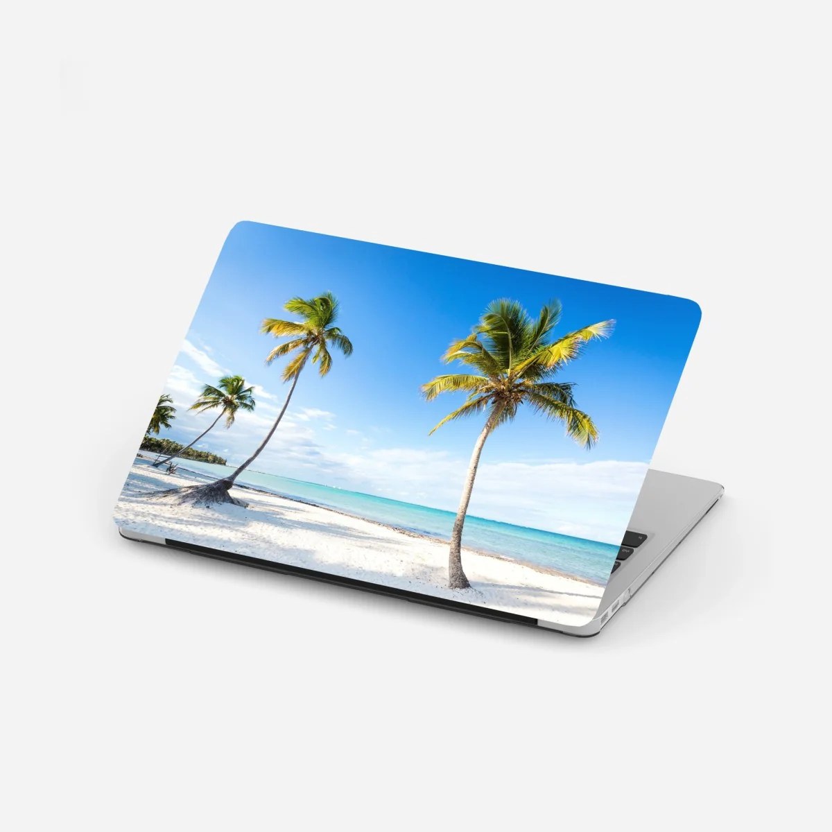 Naklejka na laptopa tropikalna plaża z palmami – Wallissimo® Naklejka na laptopa tropikalna plaża z palmami – Wallissimo®