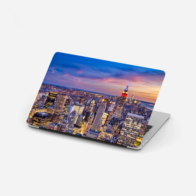 Naklejka na laptopa zachód słońca nad spokojnym morzem z żywym odbiciem – Wallissimo®