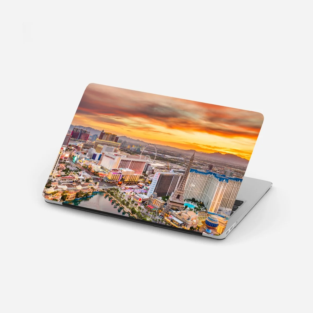 Naklejka na laptopa Las Vegas panorama o zmierzchu – Wallissimo® Naklejka na laptopa Las Vegas panorama o zmierzchu – Wallissimo®