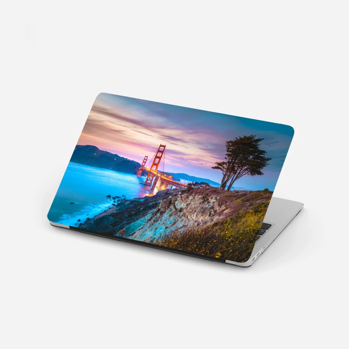 Naklejka na laptopa Golden Gate Bridge o zmierzchu – Wallissimo® Naklejka na laptopa Golden Gate Bridge o zmierzchu – Wallissimo®