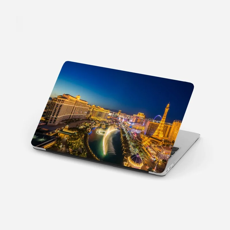Naklejka na laptopa panorama Las Vegas nocą