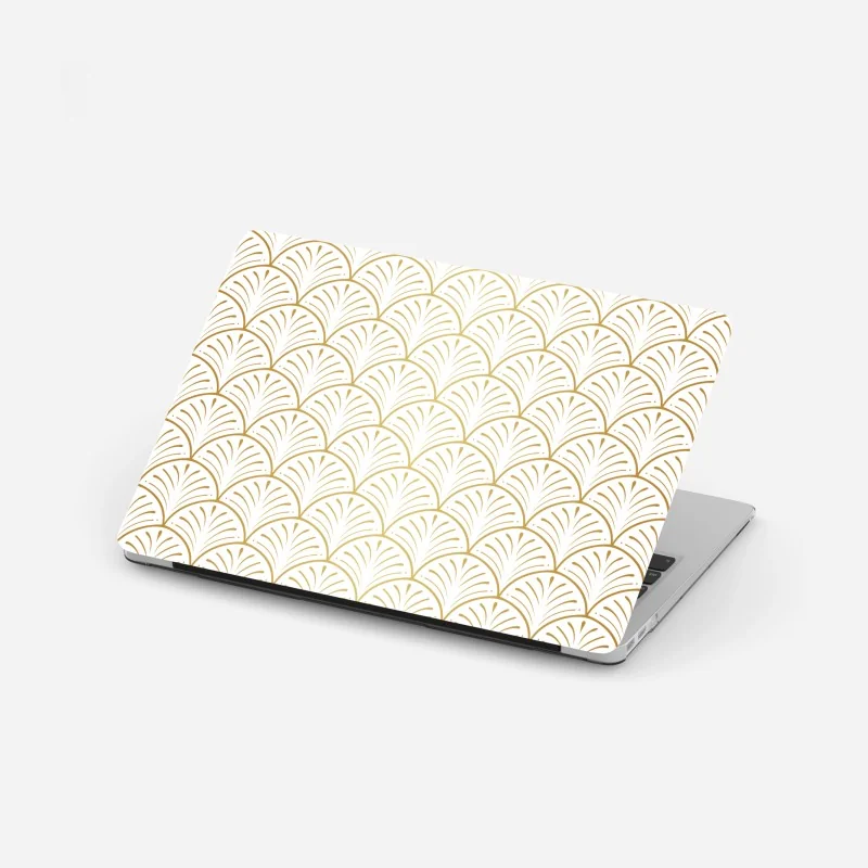 Naklejka na laptopa intensywny żółty kwiat na ciemnym tle – Wallissimo®