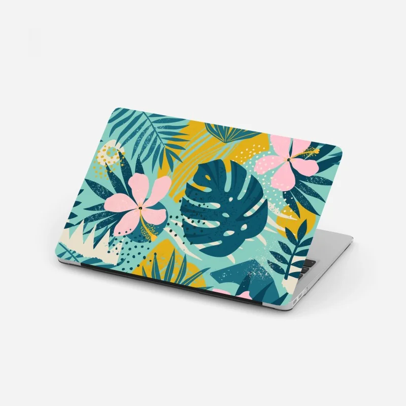 Naklejka na laptopa pionowy liść palmy z bliska – Wallissimo®