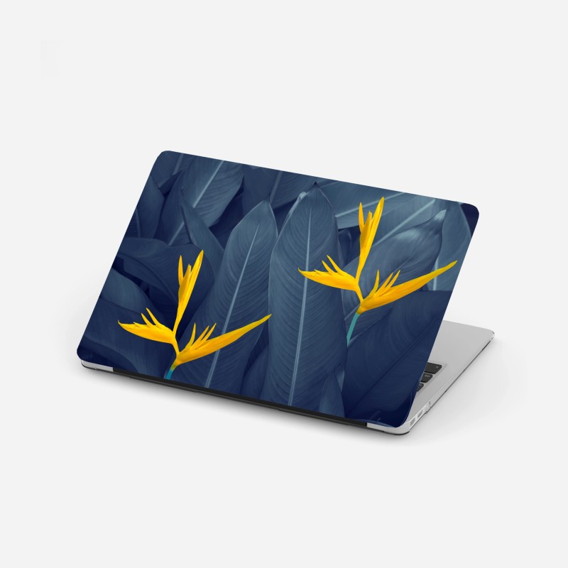 Naklejka na laptopa tropikalna plaża z palmą – Wallissimo®