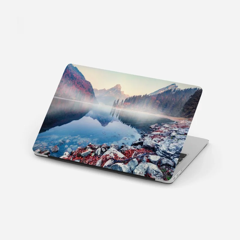 Naklejka na laptopa spokojna zielona łąka panorama – Wallissimo®