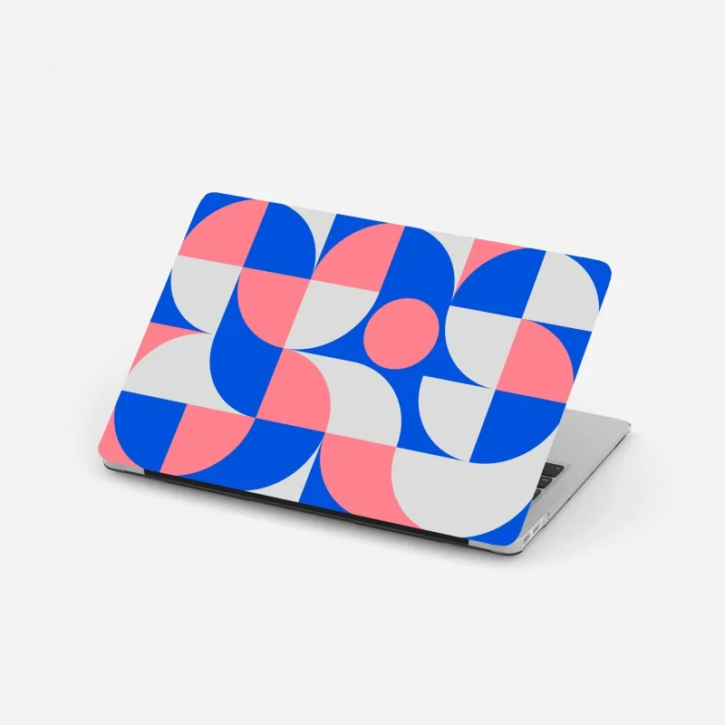 Naklejka na laptopa spokojne jezioro alpejskie z wyspą i górami – Wallissimo®