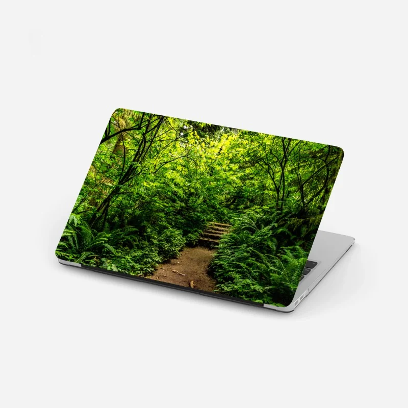 Naklejka na laptopa granatowo-złota abstrakcja w ruchu – Wallissimo®