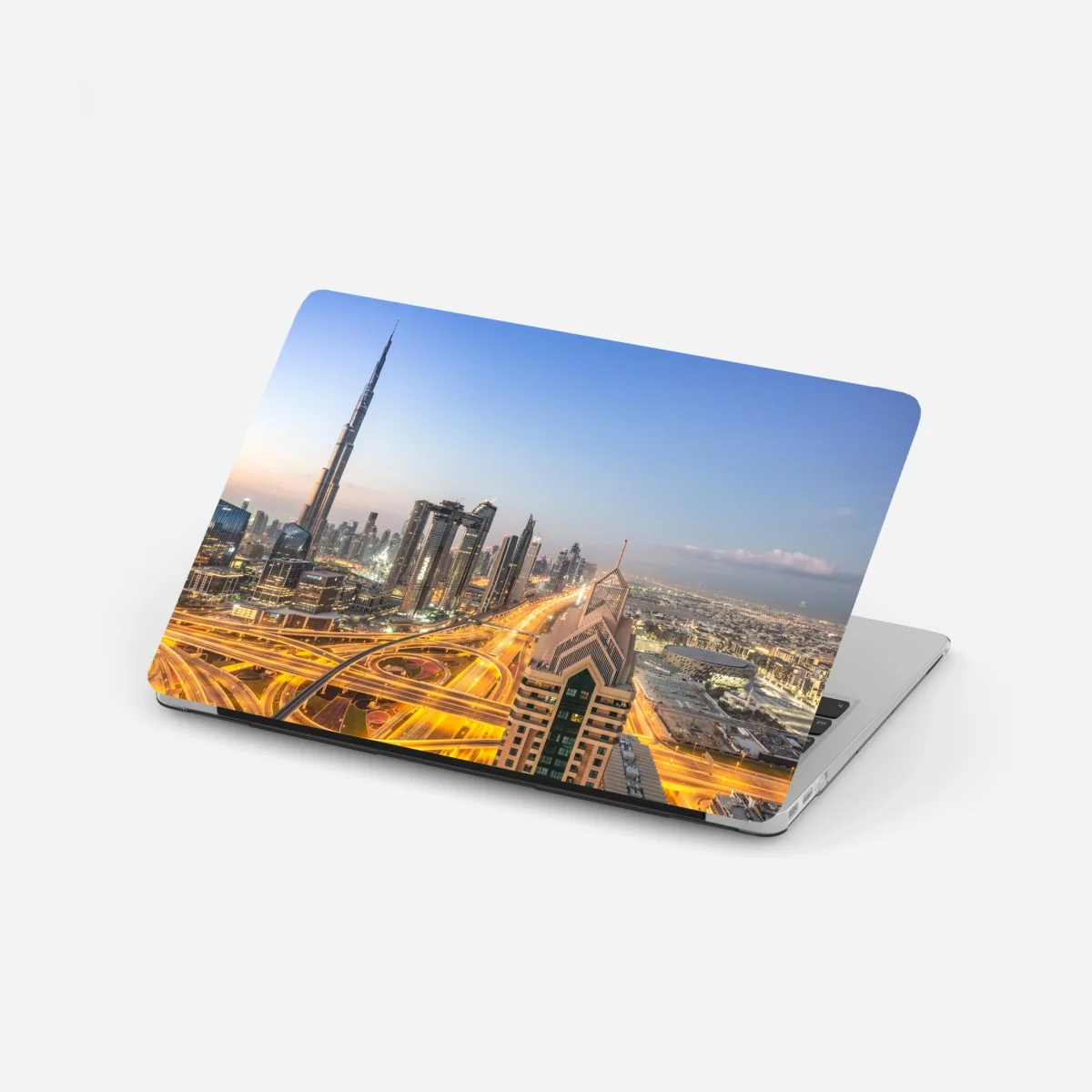Naklejka na laptopa panorama Dubaju o zmierzchu – Wallissimo® Naklejka na laptopa panorama Dubaju o zmierzchu – Wallissimo®