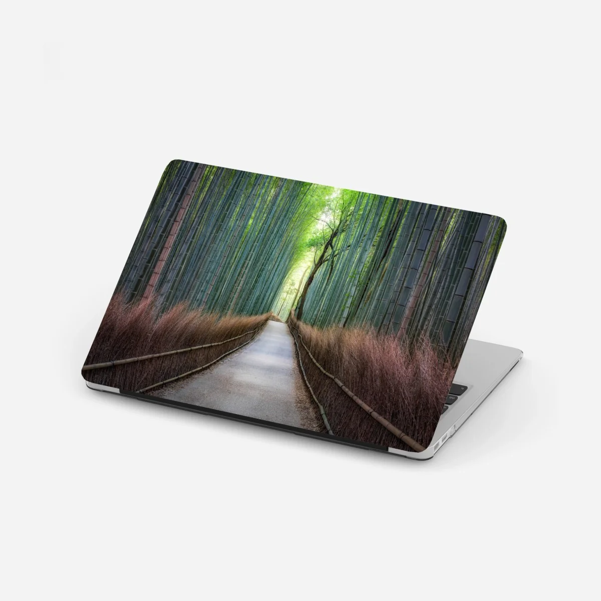 Naklejka na laptopa spokojna ścieżka w lesie bambusowym – Wallissimo® Naklejka na laptopa spokojna ścieżka w lesie bambusowym – Wallissimo®