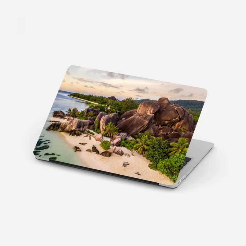 Naklejka na laptopa żywy gradient falowy wzór – Wallissimo®