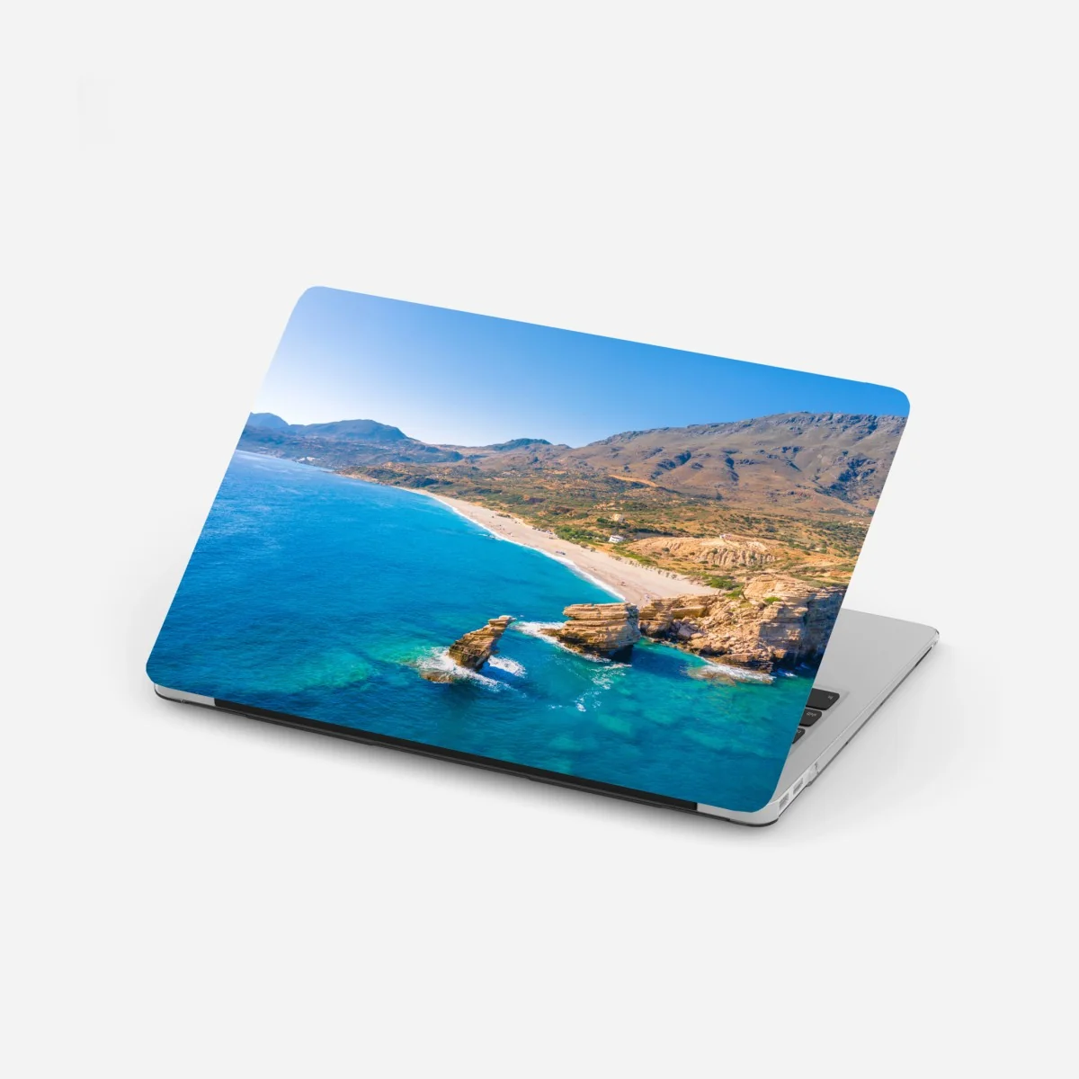 Naklejka na laptopa turkusowe wybrzeże panorama plaży – Wallissimo® Naklejka na laptopa turkusowe wybrzeże panorama plaży – Wallissimo®