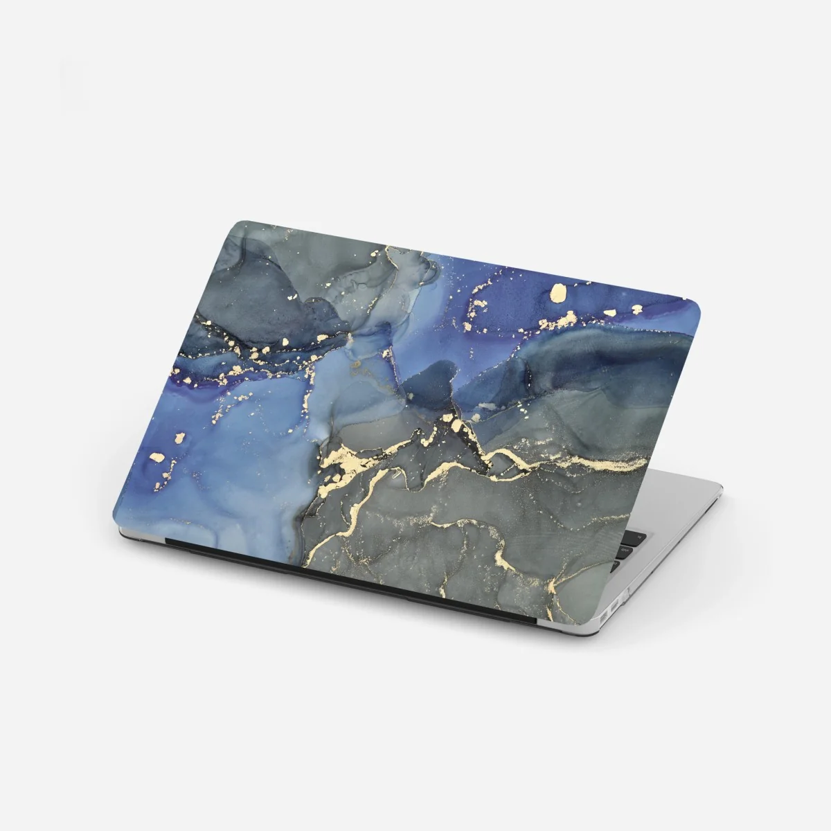 Naklejka na laptopa luksusowa niebiesko-złota abstrakcja fluidalna – Wallissimo® Naklejka na laptopa luksusowa niebiesko-złota abstrakcja fluidalna – Wallissimo®