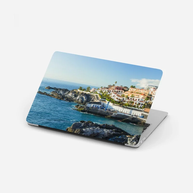 Naklejka na laptopa iryzujący różowy wzór piór – Wallissimo®