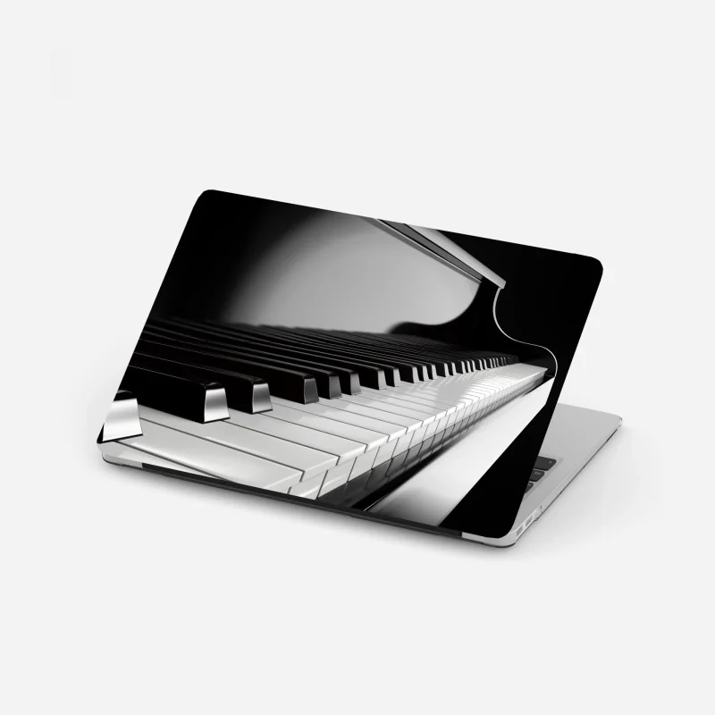 Naklejka na laptopa słoneczna leśna ścieżka w zieleni – Wallissimo®