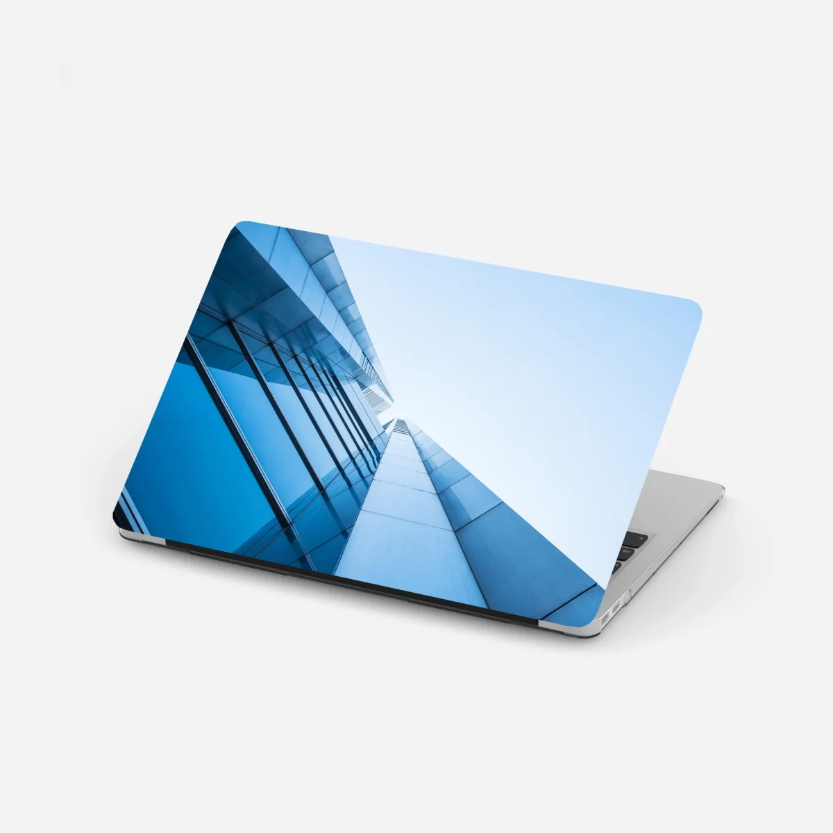 Naklejka na laptopa nowoczesna niebieska szklana elewacja – Wallissimo® Naklejka na laptopa nowoczesna niebieska szklana elewacja – Wallissimo®