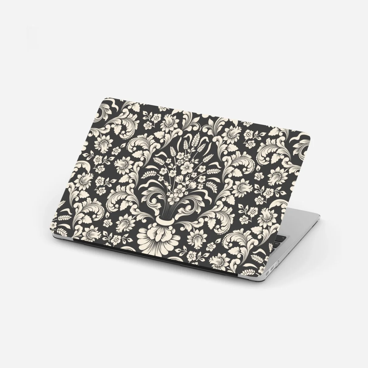 Naklejka na laptopa vintage kwiatowy wzór damask – Wallissimo®