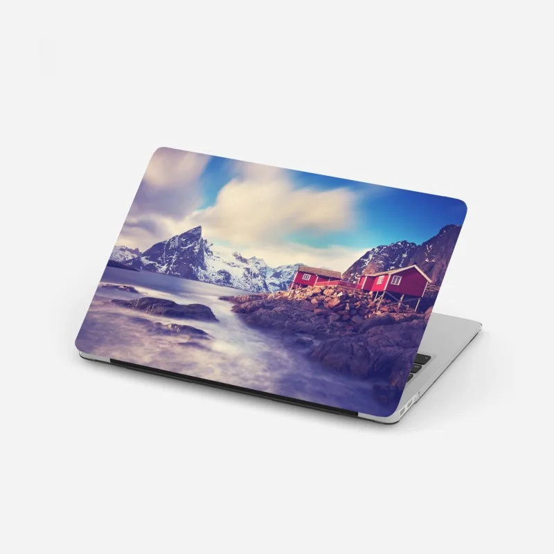 Naklejka na laptopa turkusowe wybrzeże panorama plaży – Wallissimo®