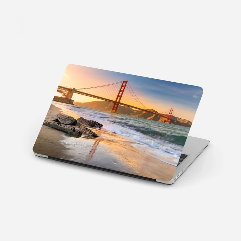 Naklejka na laptopa nastrojowy różowy bukiet tulipanów – Wallissimo®