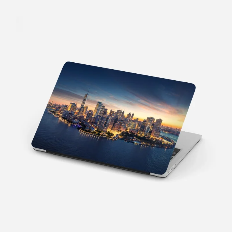 Naklejka na laptopa żywy gradient falowy wzór – Wallissimo®