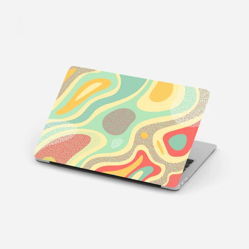 Naklejka na laptopa turkusowe tropikalne wybrzeże z palmami – Wallissimo®