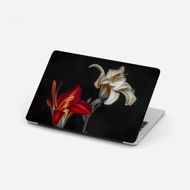 Naklejka na laptopa tropikalna turkusowa plaża z palmami – Wallissimo®