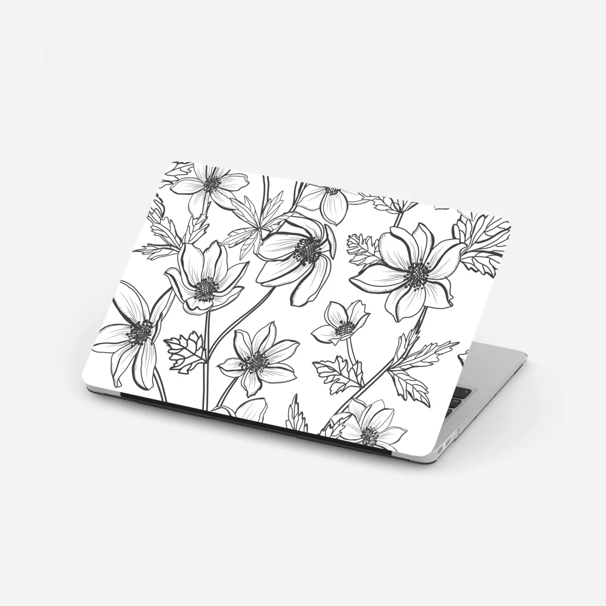 Naklejka na laptopa botaniczny rysunek kwiatowy – Wallissimo®