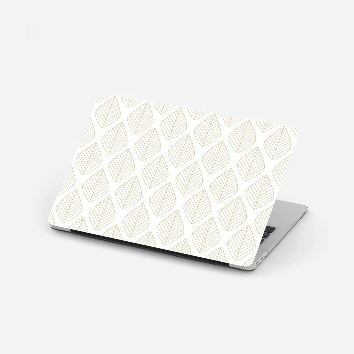 Naklejka na laptopa elegancki złoty geometryczny wzór liści – Wallissimo® Naklejka na laptopa elegancki złoty geometryczny wzór liści – Wallissimo®