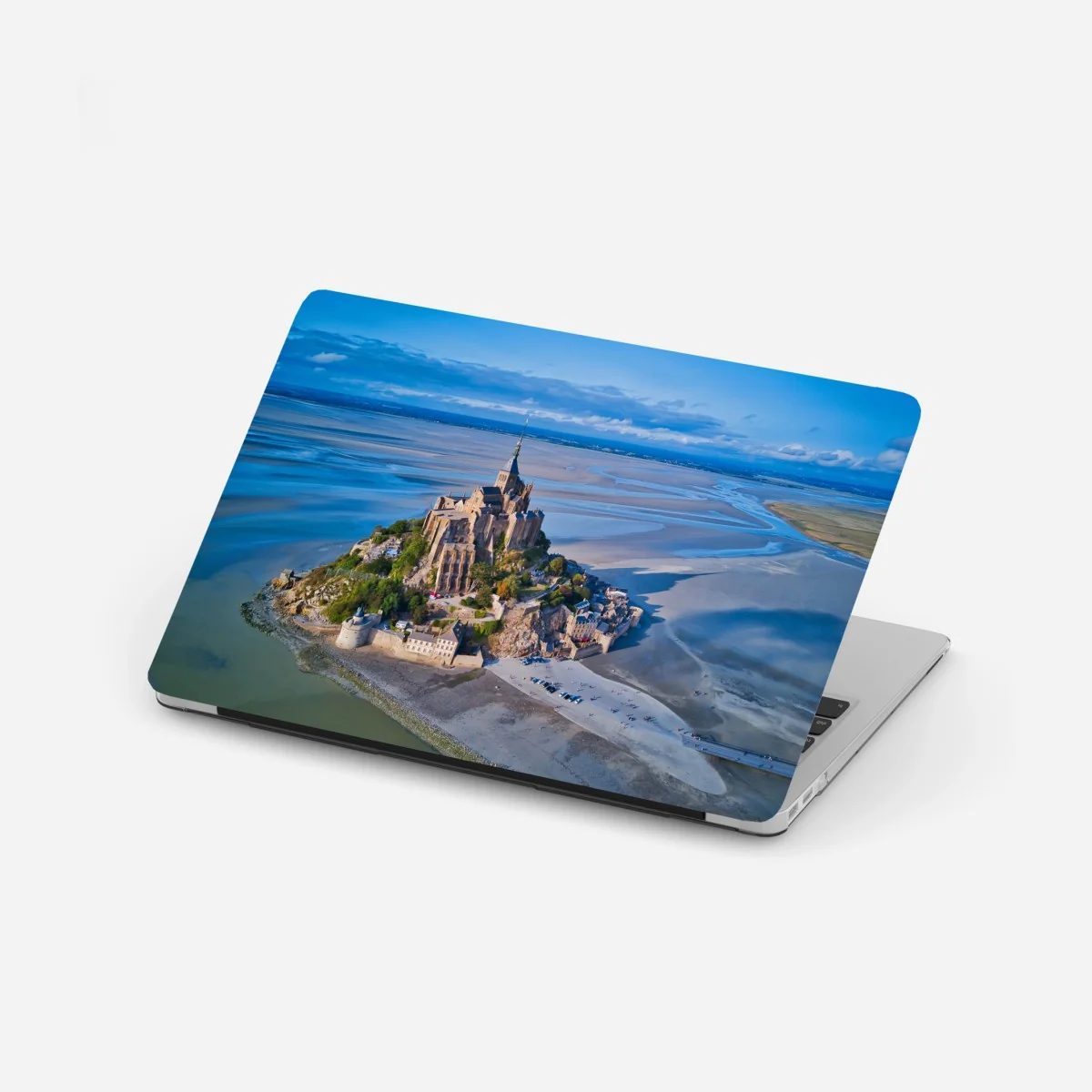 Naklejka na laptopa Mont Saint-Michel widok z lotu ptaka – Wallissimo® Naklejka na laptopa Mont Saint-Michel widok z lotu ptaka – Wallissimo®