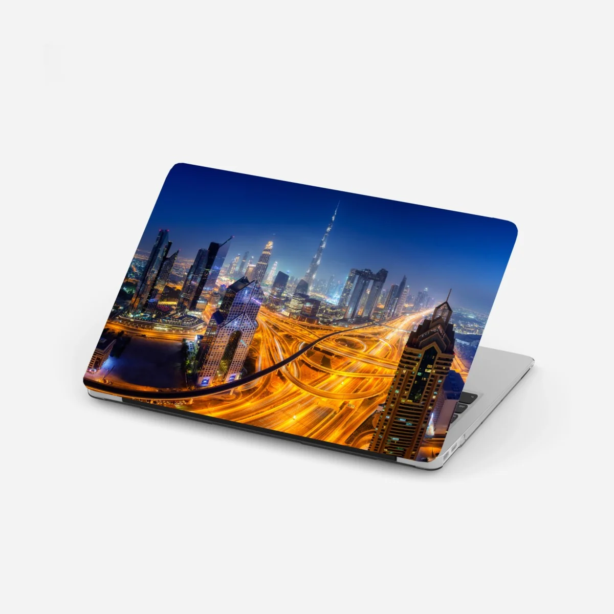 Naklejka na laptopa panorama nocnego Dubaju – Wallissimo® Naklejka na laptopa panorama nocnego Dubaju – Wallissimo®