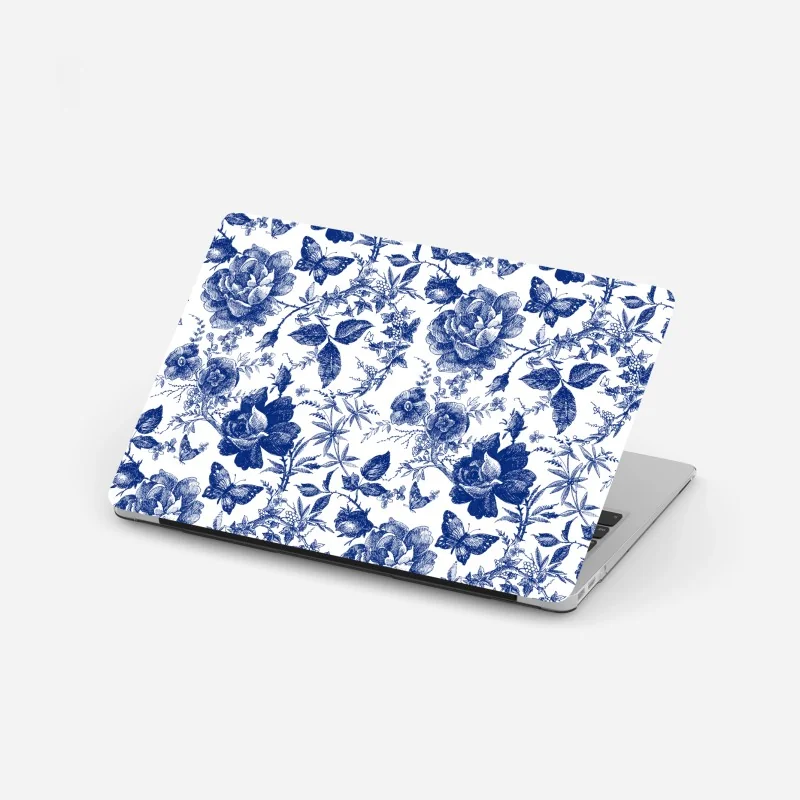 Naklejka na laptopa delikatny pastelowy wzór botaniczny – Wallissimo®