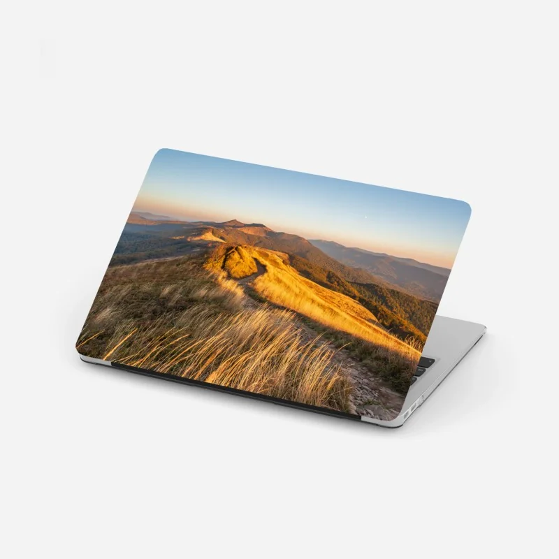 Naklejka na laptopa turkusowe tropikalne wybrzeże z palmami – Wallissimo®