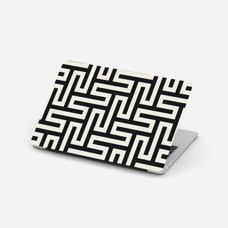 Naklejka na laptopa elegancki beżowy wzór damask – Wallissimo®