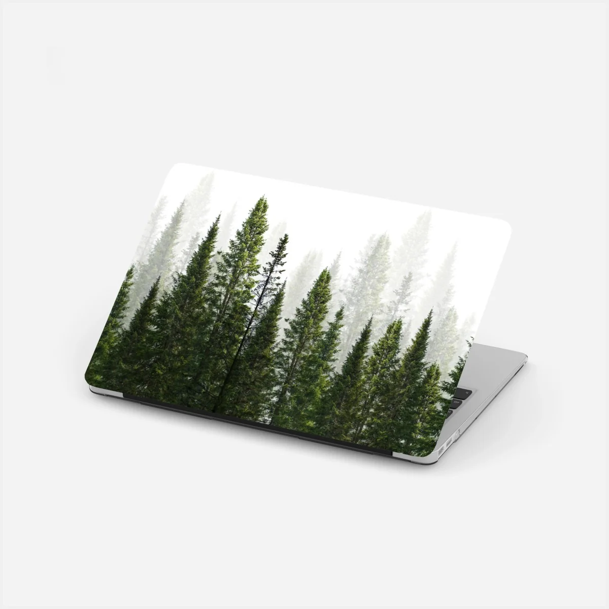 Naklejka na laptopa mglisty las jodłowy – Wallissimo®