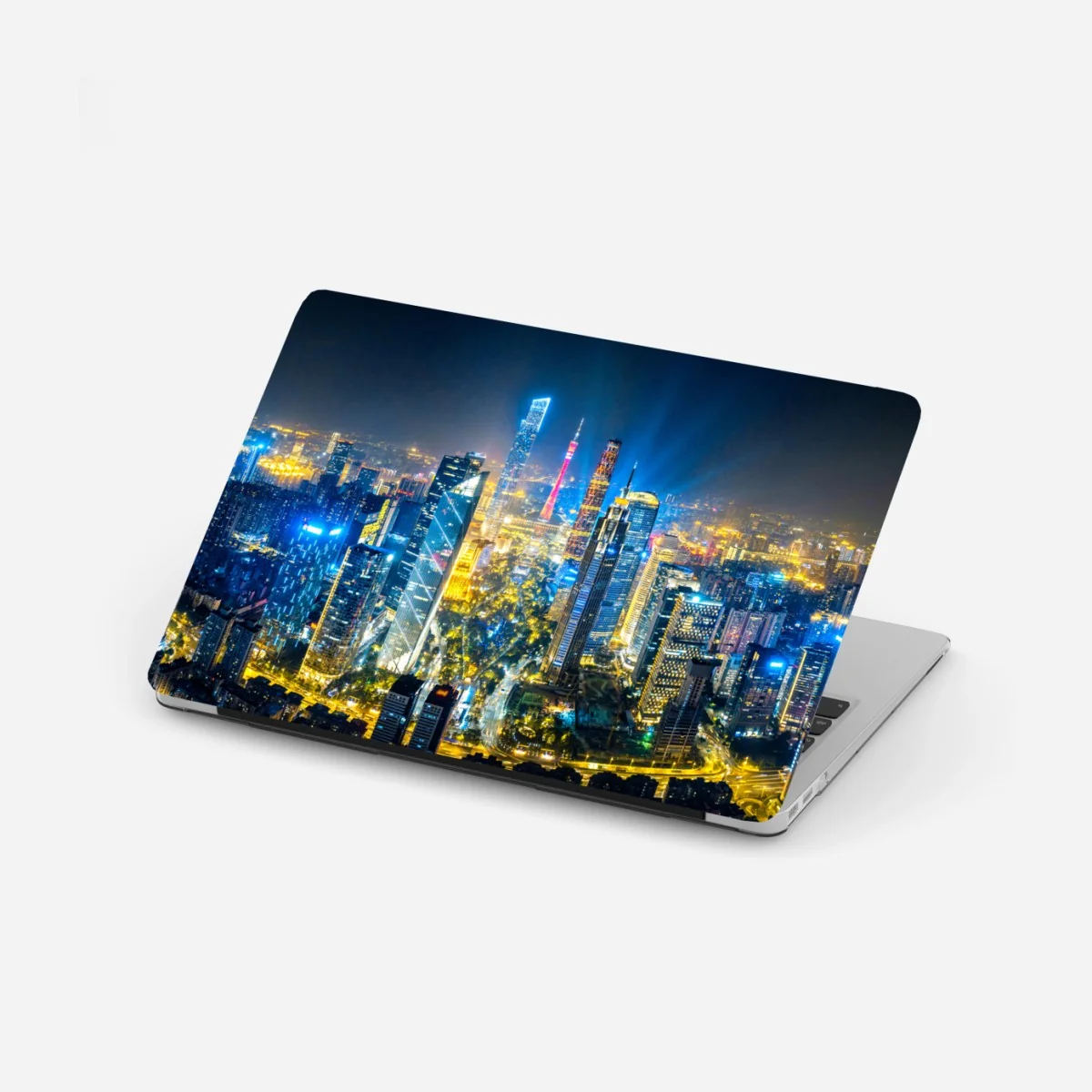 Naklejka na laptopa nocna panorama skyline Guangzhou – Wallissimo® Naklejka na laptopa nocna panorama skyline Guangzhou – Wallissimo®
