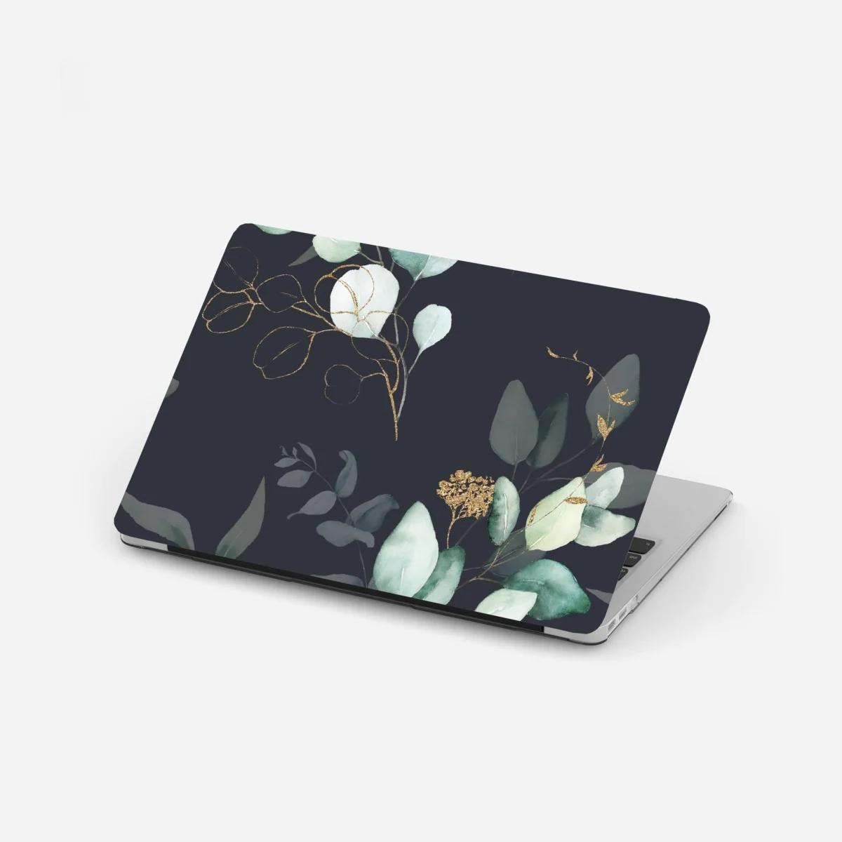 Naklejka na laptopa eukaliptusowe liście akwarelowe na ciemnym tle – Wallissimo® Naklejka na laptopa eukaliptusowe liście akwarelowe na ciemnym tle – Wallissimo®
