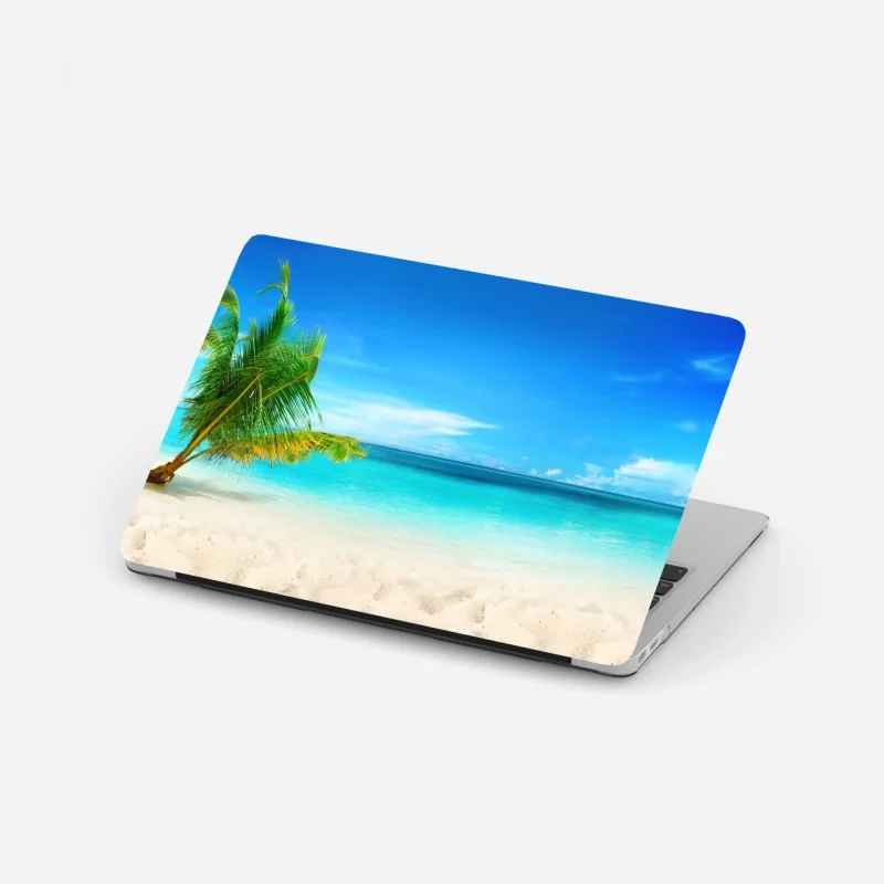 Naklejka na laptopa panorama Paryża o zachodzie z Wieżą Eiffla – Wallissimo®