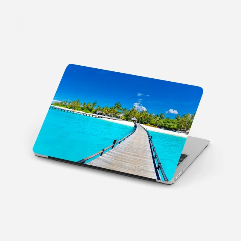 Naklejka na laptopa złoty mniszek przy zachodzie słońca – Wallissimo®