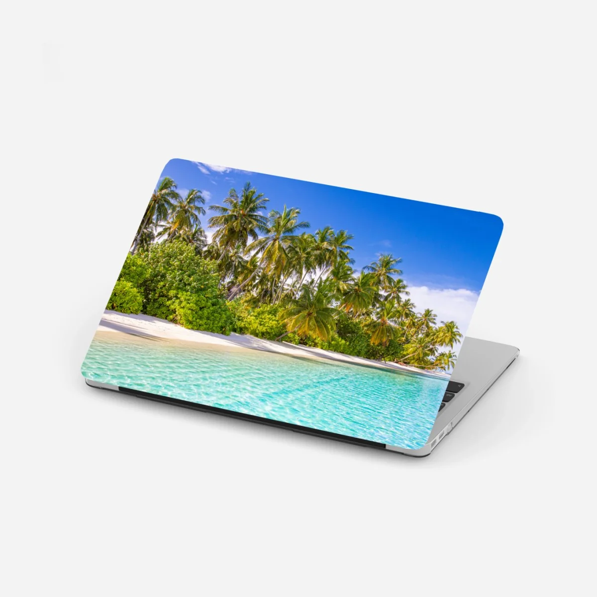Naklejka na laptopa tropikalna plaża z palmami – Wallissimo® Naklejka na laptopa tropikalna plaża z palmami – Wallissimo®