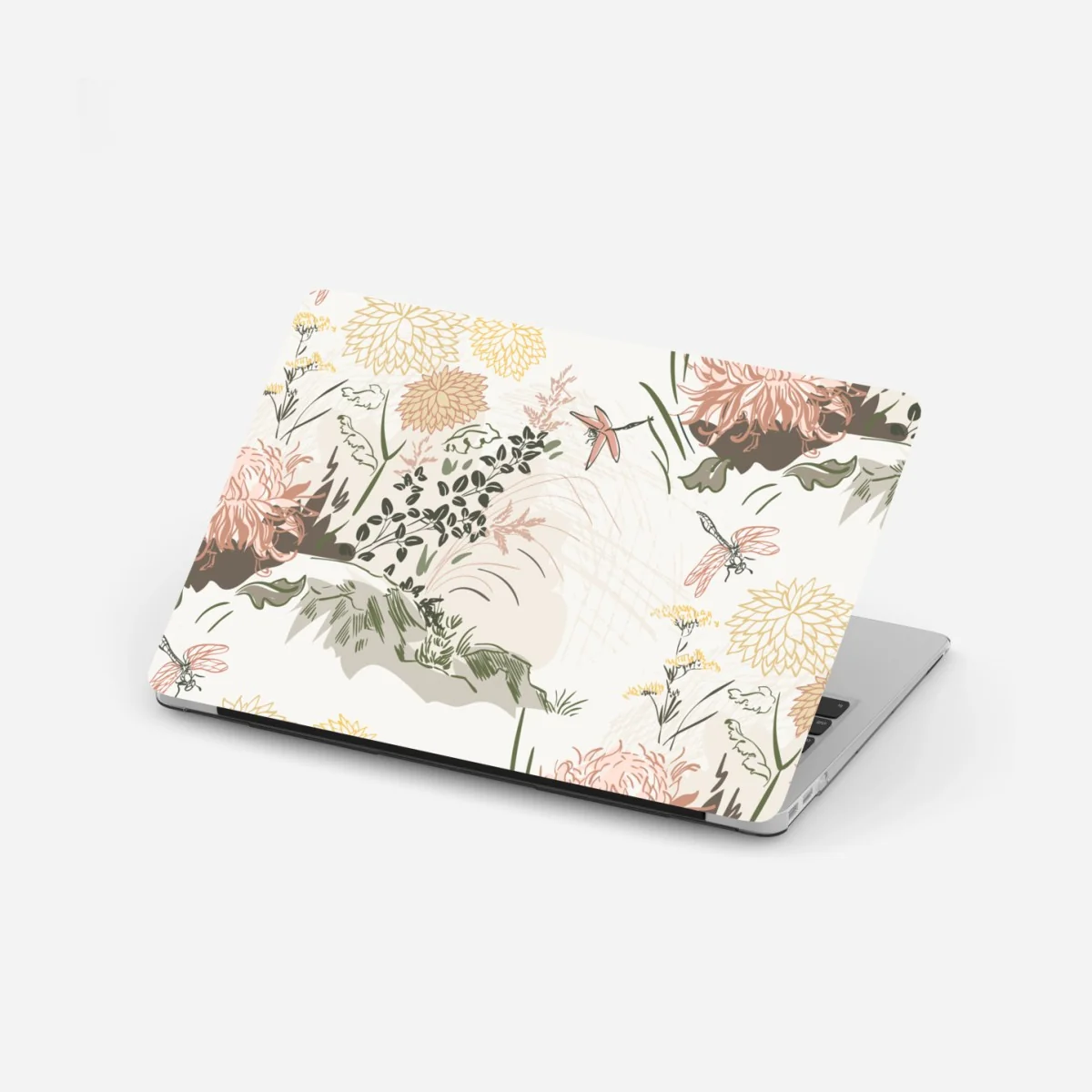Naklejka na laptopa delikatny pastelowy wzór kwiatowy – Wallissimo® Naklejka na laptopa delikatny pastelowy wzór kwiatowy – Wallissimo®