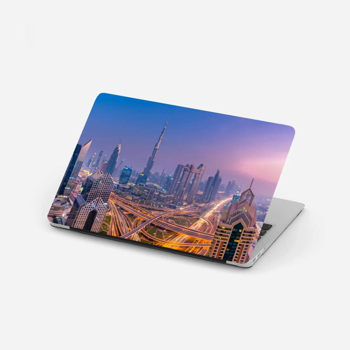 Naklejka na laptopa panoramiczny widok Dubaju o zmierzchu – Wallissimo® Naklejka na laptopa panoramiczny widok Dubaju o zmierzchu – Wallissimo®