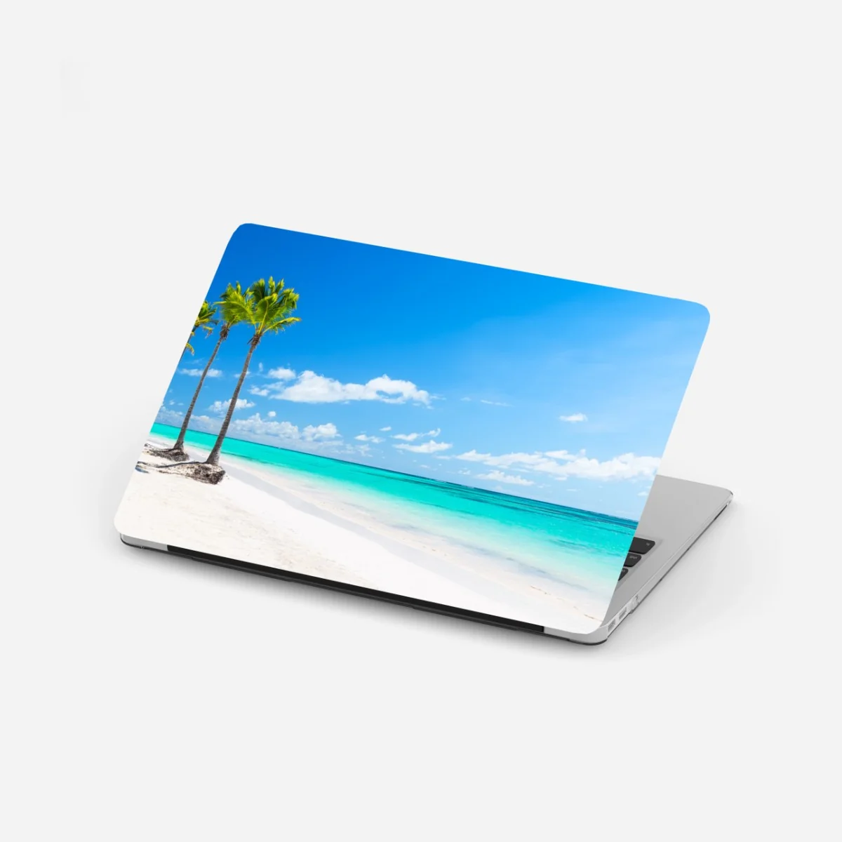 Naklejka na laptopa panorama tropikalnej plaży w Punta Cana – Wallissimo® Naklejka na laptopa panorama tropikalnej plaży w Punta Cana – Wallissimo®