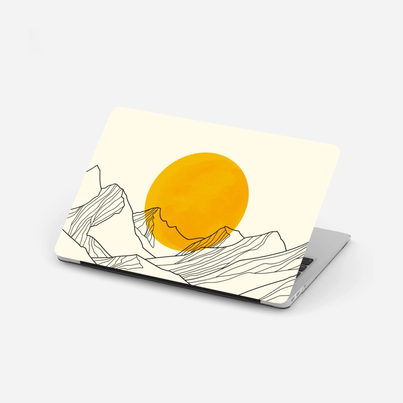 Naklejka na laptopa biała kaplica z widokiem na morze w Faliraki – Wallissimo®