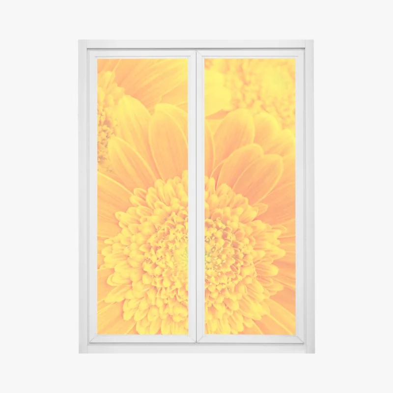 Naklejka na okno Dubaj panorama miasta o zachodzie słońca – Wallissimo®