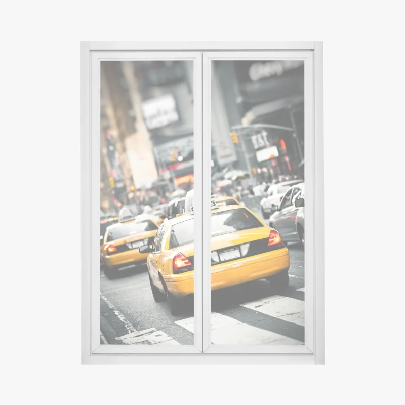 Naklejka na okno słoneczna żółta uliczka w Rethymno, Kreta – Wallissimo®