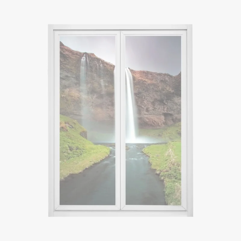 Naklejka na okno panorama Paryża o zachodzie z Wieżą Eiffla – Wallissimo®