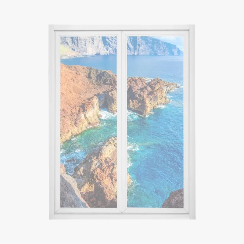 Naklejka na okno tropikalna plaża w Cap Cana – Wallissimo®