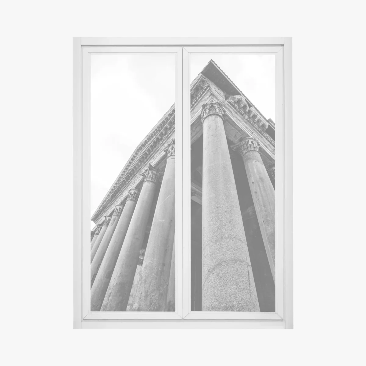 Naklejka na okno monumentalne kolumny Panteonu w Rzymie – Wallissimo® Naklejka na okno monumentalne kolumny Panteonu w Rzymie – Wallissimo®