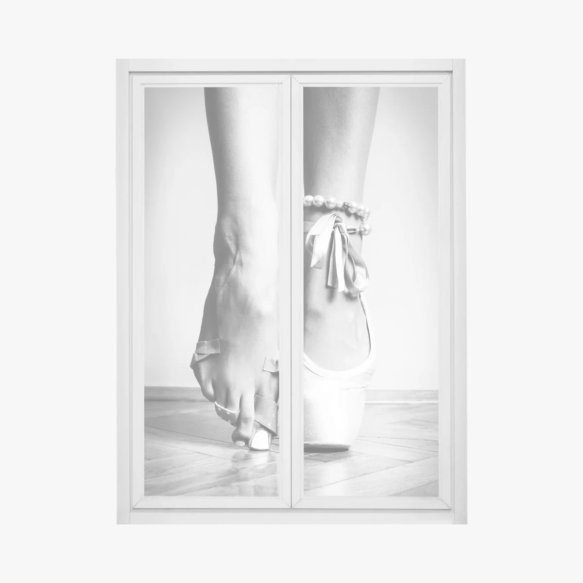 Naklejka na okno gracja baletowa na pointach – Wallissimo® Naklejka na okno gracja baletowa na pointach – Wallissimo®